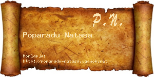 Poparadu Natasa névjegykártya
